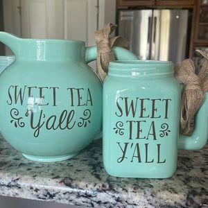 Paula Deen sweet tea pitcher & mug